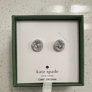 Kate Spade Crystal Halo Stud Earrings - Clear